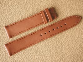 NOS feines Leder-Uhrenband Glattleder braun Cardin 18mm NOS