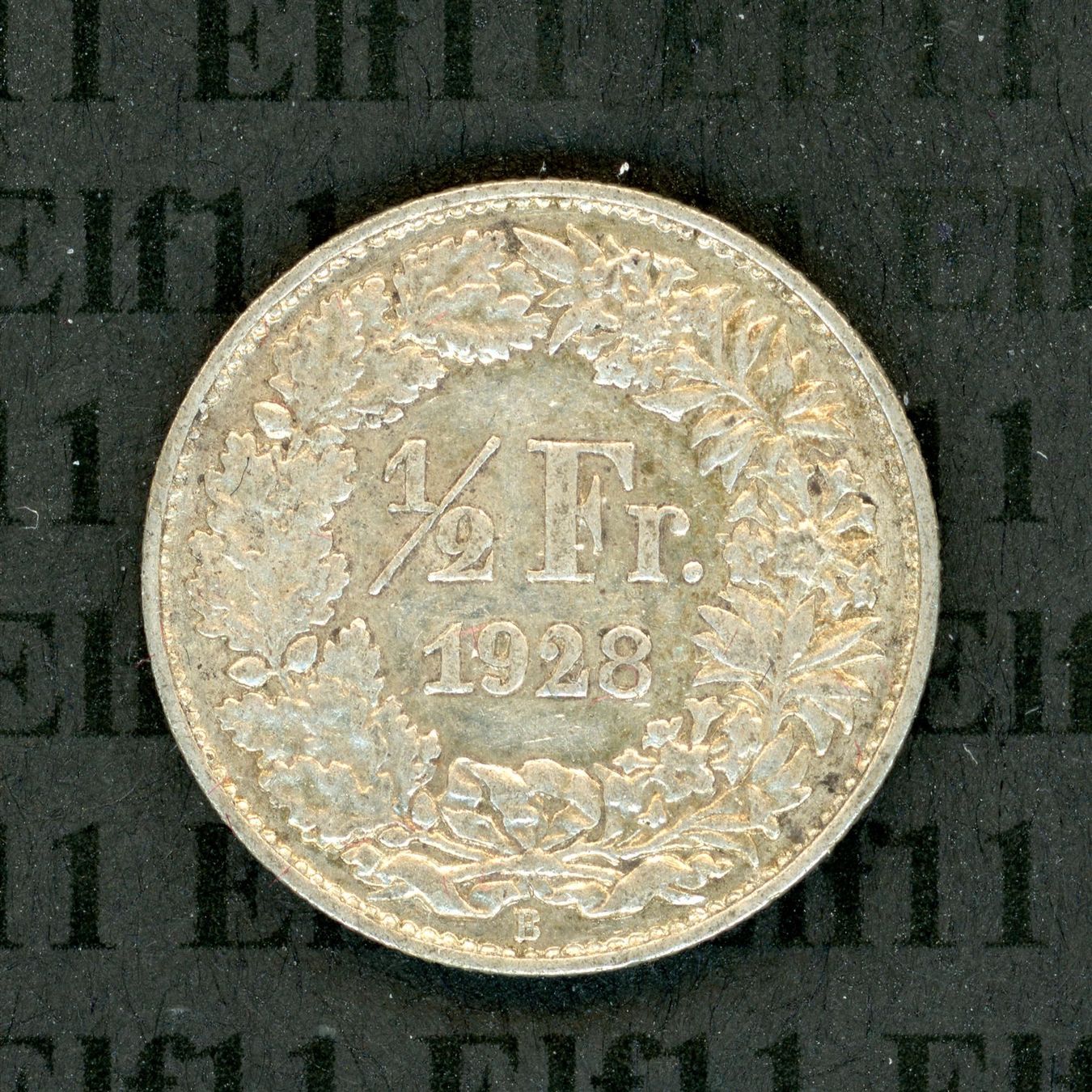 Tutti le monete: CHF___0.50 1928 -unz 50 Rappen – Usato da Widnau venduto da Elf11