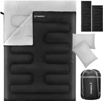 Doppelschlafsack 2 Personen wasserdicht Camping Kissen Reise
