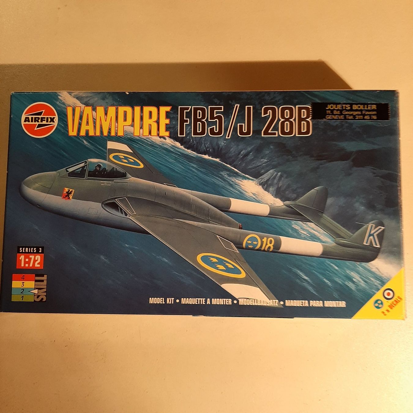 Airfix Kit di modellismo & Modellini statici: 2619 ... D.H. 100 FB.5 Vampire / J-28 B ... Airfix 03064 – Difettoso da Bonstetten venduto da Benibanny59