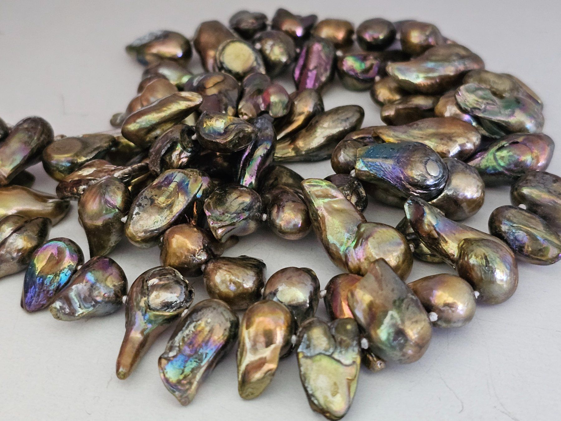 Catenine: Zucht endlose perlenkette Perlen Kette goldig – Nuovo (secondo la descrizione) da Riedt b. Erlen venduto da Gottestraene 3