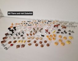 80 Miniatur Bauernhoftiere und viel Zubehör