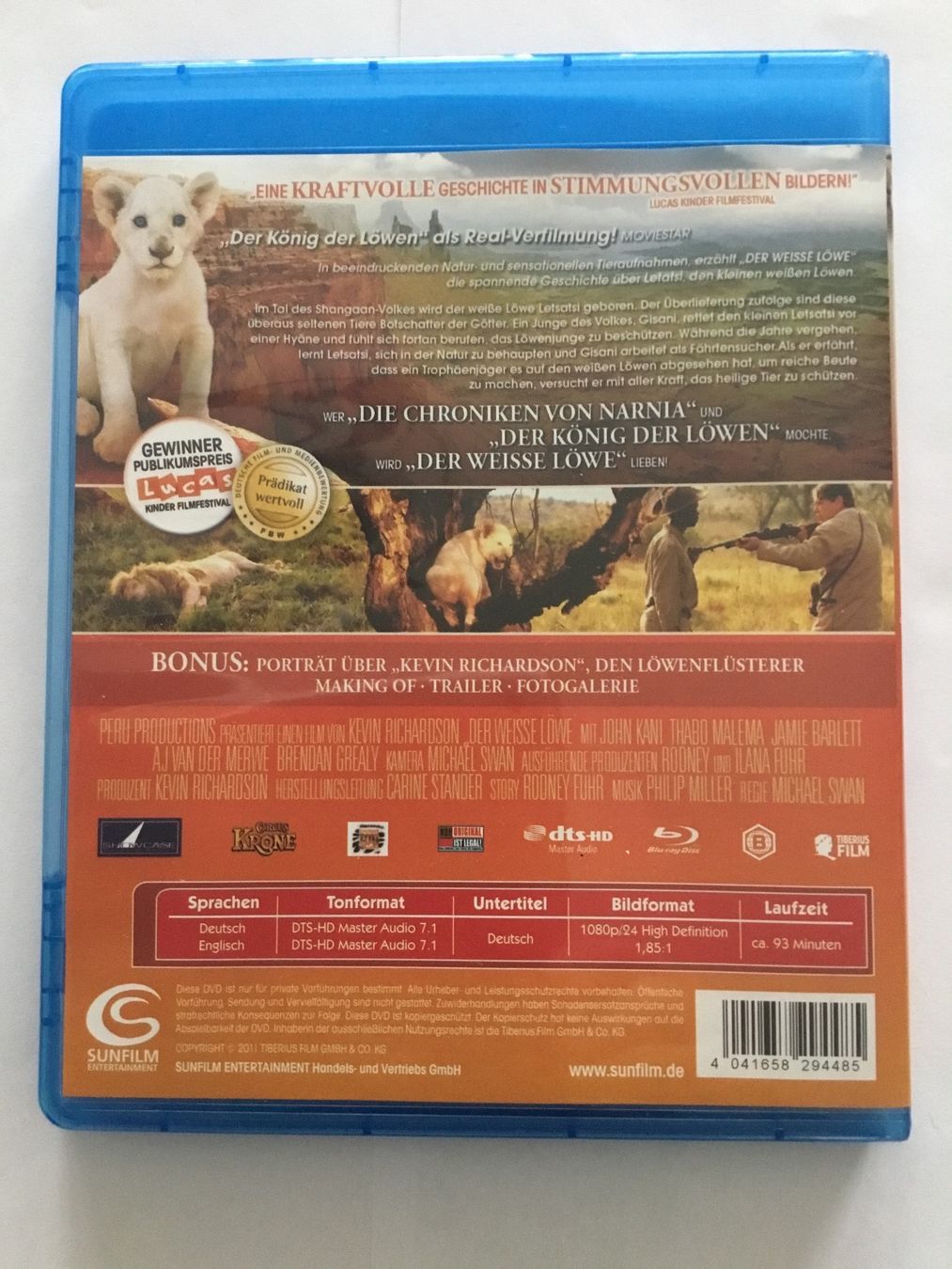 Tutti i DVDs: Der Weisse Löwe Blu Ray sehr gut – Nuovo (secondo la descrizione) da Blauen venduto da berlingo65 1