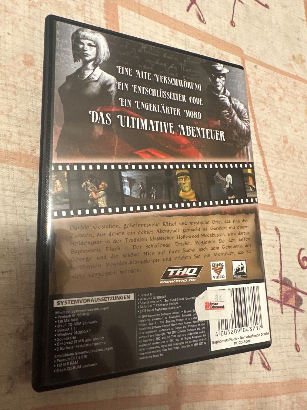 Spiele: Baphomets Fluch: Der schlafende Drache PC Game – Gebraucht aus Schaffhausen von D-MAC 1