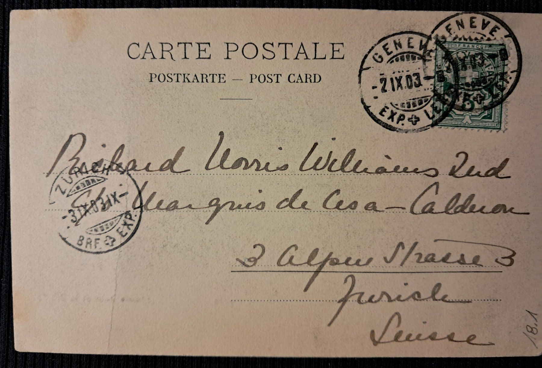 Cartoline postali: GENEVE 1903 - ANIMEE - AVEC PLI – Usato da Ponto Valentino venduto da giorgia06 1
