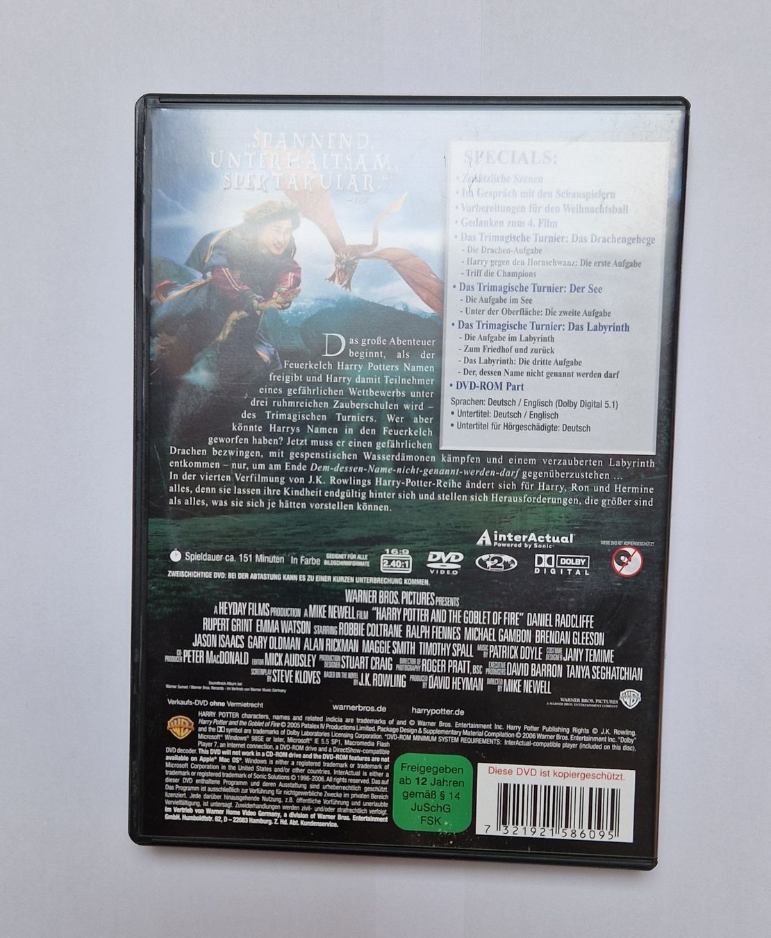 Tutti i DVDs: Harry Potter und der Feuerkelch, DVD – Usato da Oberdorf BL venduto da Eselsohr21 1
