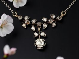 Antikes Diamant - Collier, wohl Wien um 1890