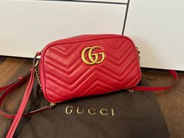 GUCCI MARMONT GG TASCHE-ROT-WIE NEU