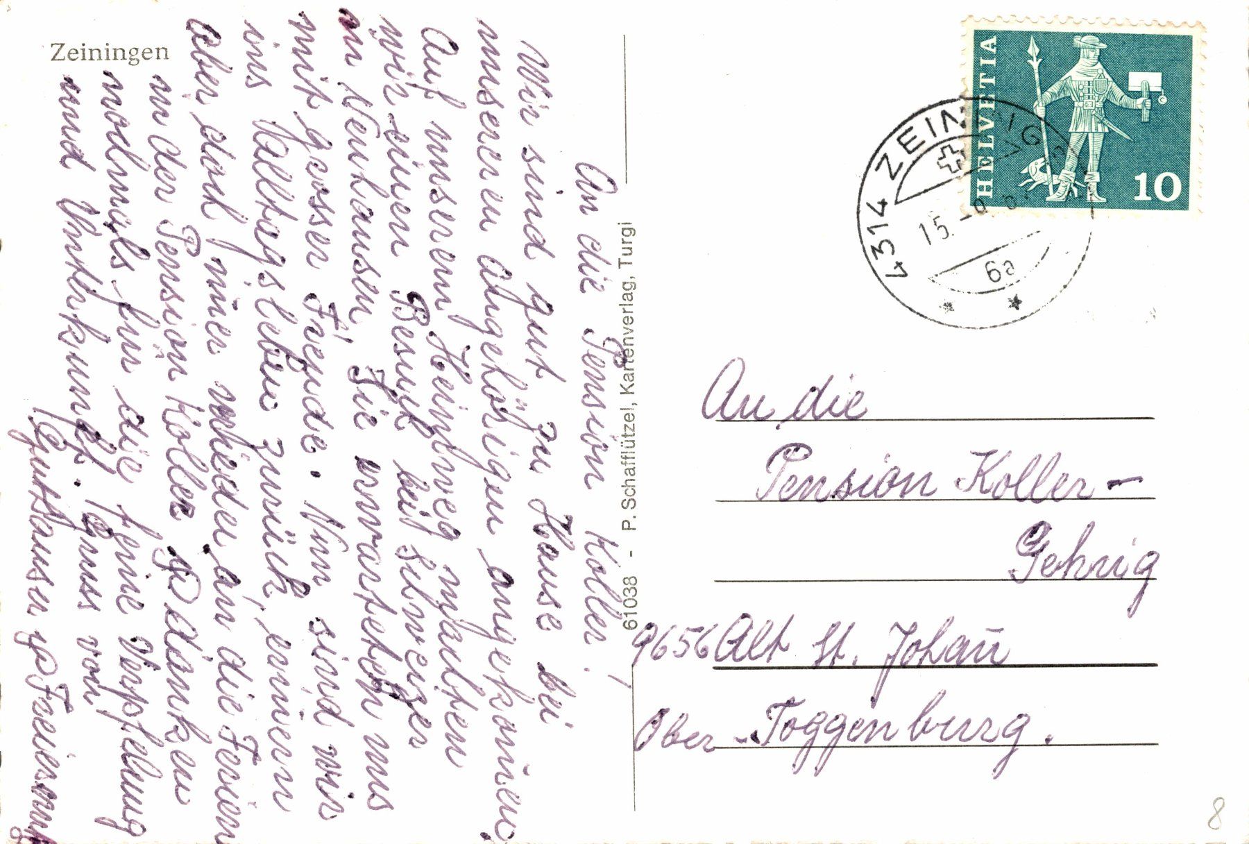 Cartoline postali: Flugaufnahme Zeiningen – Usato da Bronschhofen venduto da Astore 1