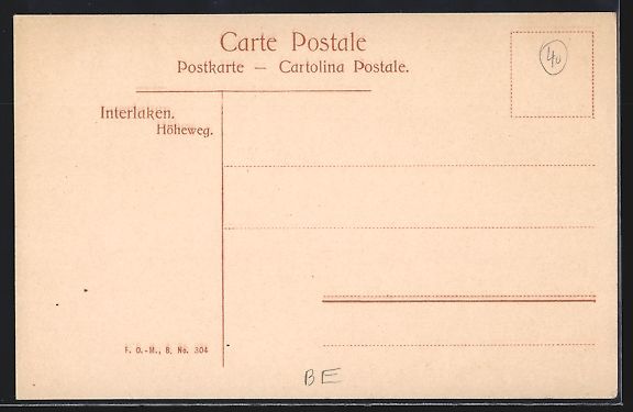 Cartoline postali: AK Interlaken, Höheweg mit Pferdewagen – Usato da Berlin venduto da bartko-reher 1