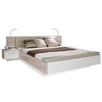 Doppelbett 180cm mit Nachttischen, Stauraum, Lattenrost