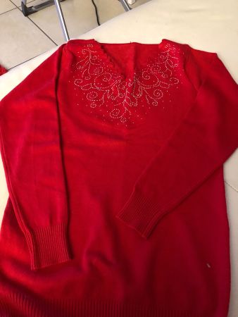 Pull avec strass gr M