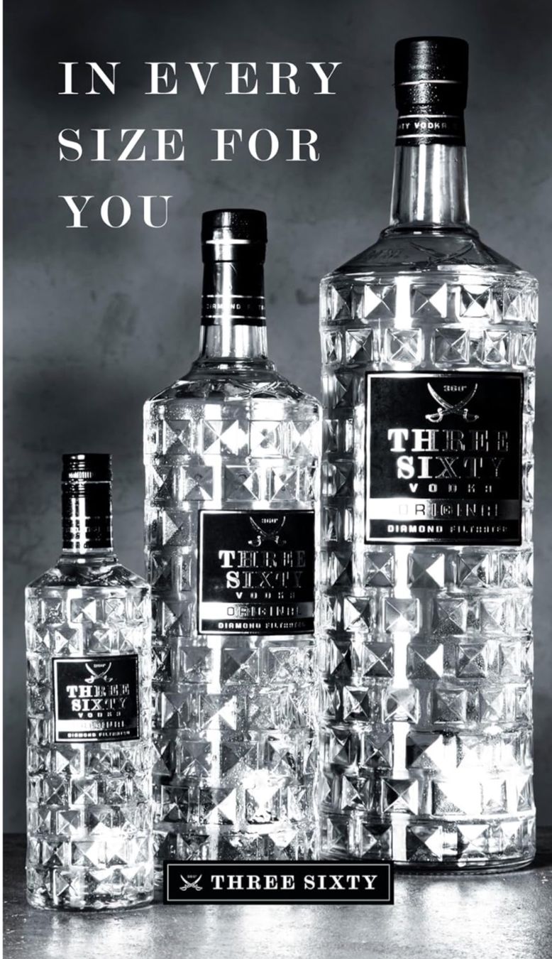 Spirituosen: 6 Fl. THREE SIXTY VODKA ORIGINAL Diamond filtrated Vodka – Neu und originalverpackt aus Bülach von StoreInShop.com 3