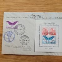 Poste Aérienne Luftpost Aarau 1938 Hornussen  Köln