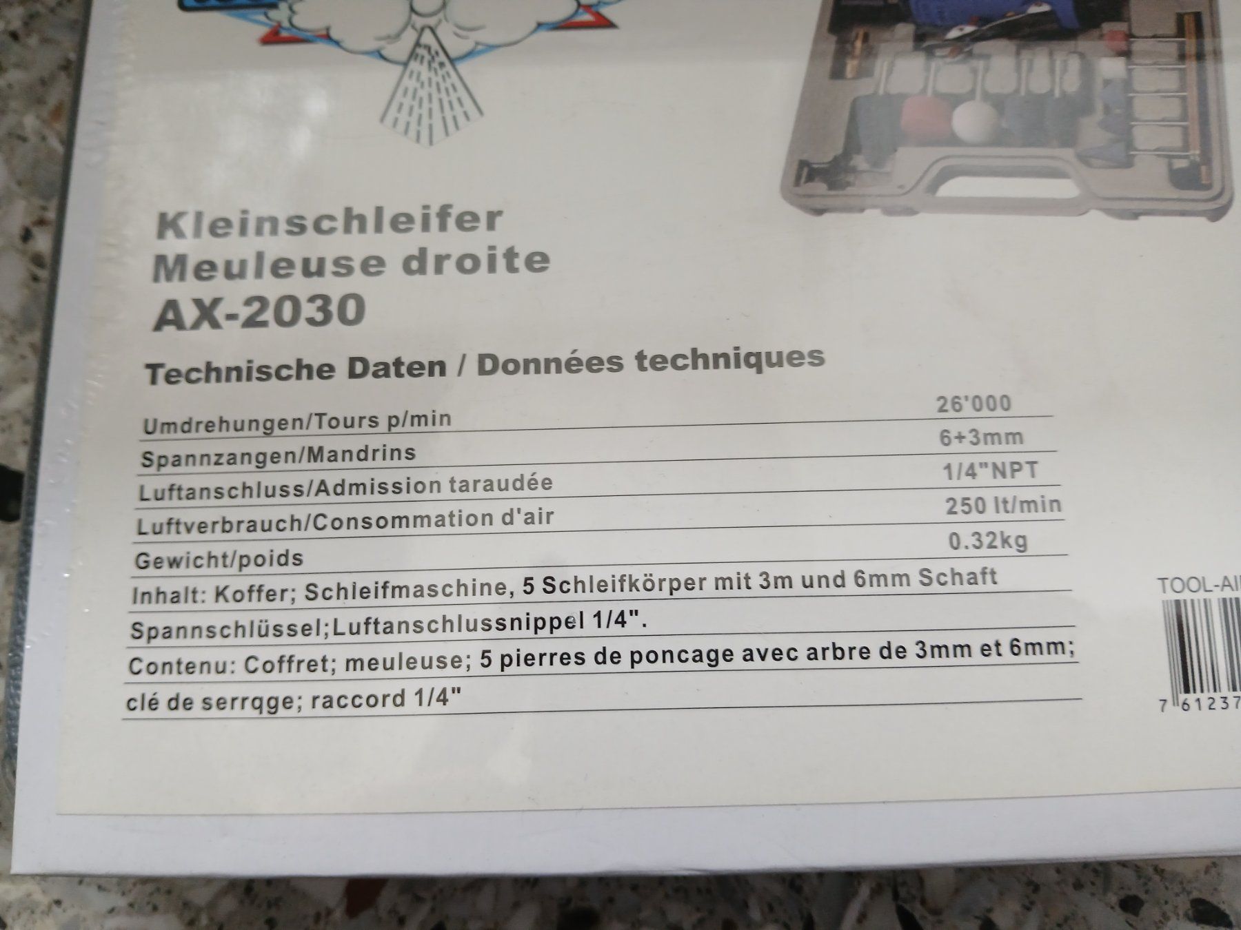 Smerigliatrici & Lucidatrici: Geradeschleifer- Set AX2030 – Nuovo e nell'imballaggio originale da Zürich venduto da guzijama 2