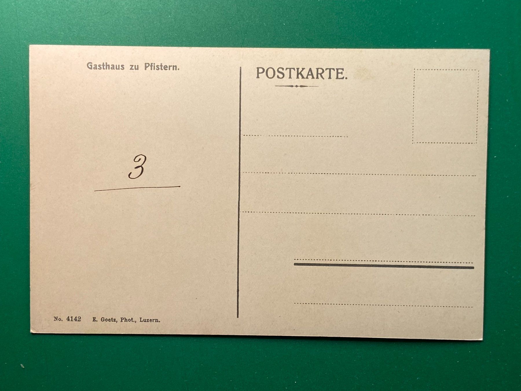 Cartoline postali: Gasthaus zu Pfistern – Usato da Steg VS venduto da danwer74 1