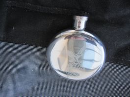 Vintage Flachmann Edelstahl, rund