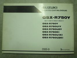 Ersatzteil -Katalog Suzuki GSX-R 750 Y   Jg.2000-9