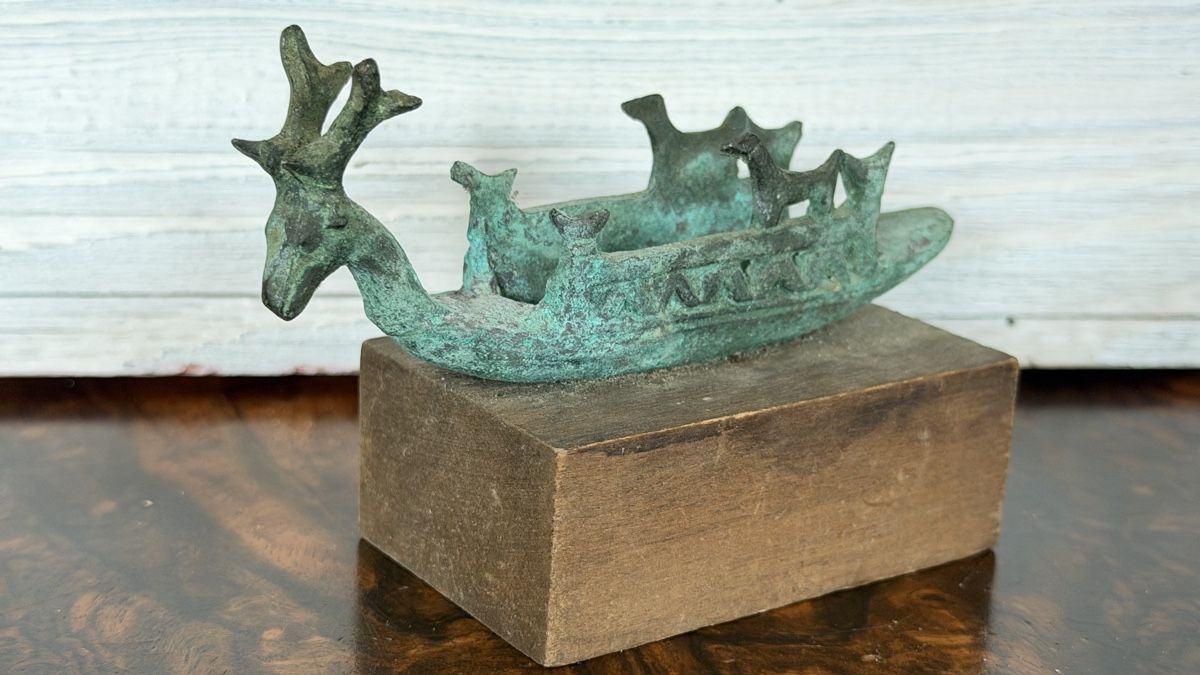 Skulpturen & Statuen: Bronze Schiff Sardinien Replik – Gebraucht aus Riedholz von Frettchen63