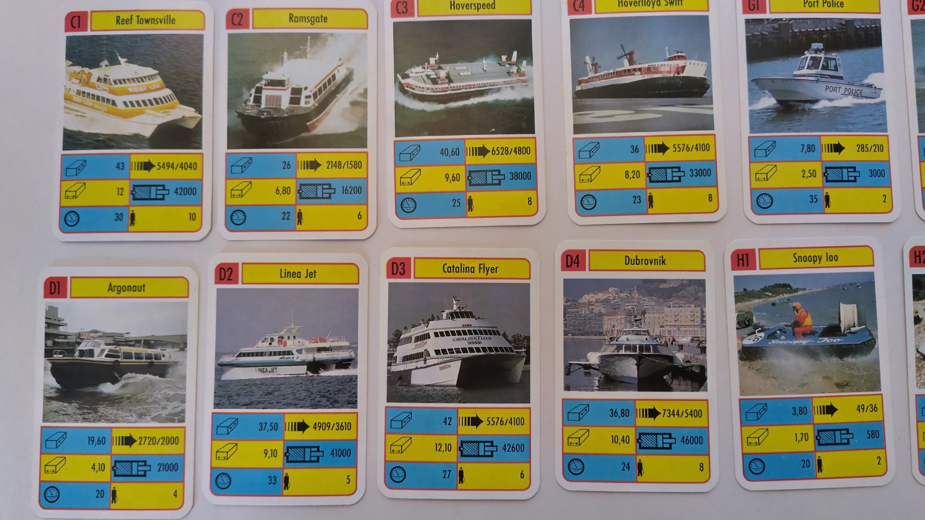 Spiele: Schiffe Quartett Hovercrafts / TOP ASS ±1988 mit 32 Karten – Gebraucht aus Bellach von JingleJerry 5