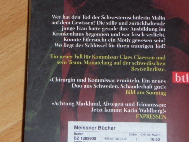 Libri: Kalter November - Karin Wahlberg – Usato da Wettingen venduto da Egro2 1
