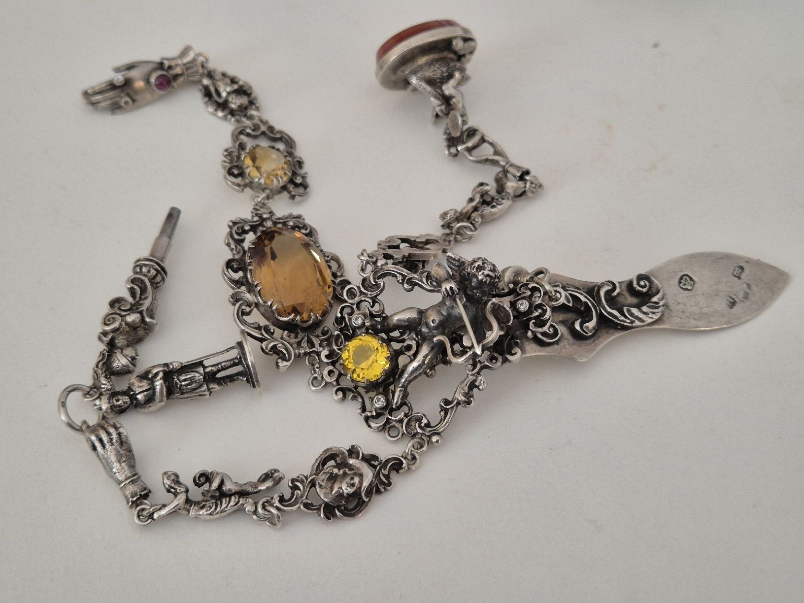 Anhänger: Antik Chatelaine / sur Poche Charivari Silber Putti Siegel – Gebraucht aus Russikon von eunicetungol 6