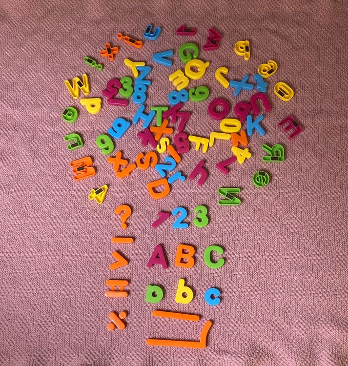 Magnetische Buchstaben & Zahlen Für Kinder - 78 Teile, Bunt, Für Kühlschrank & Lernspaß