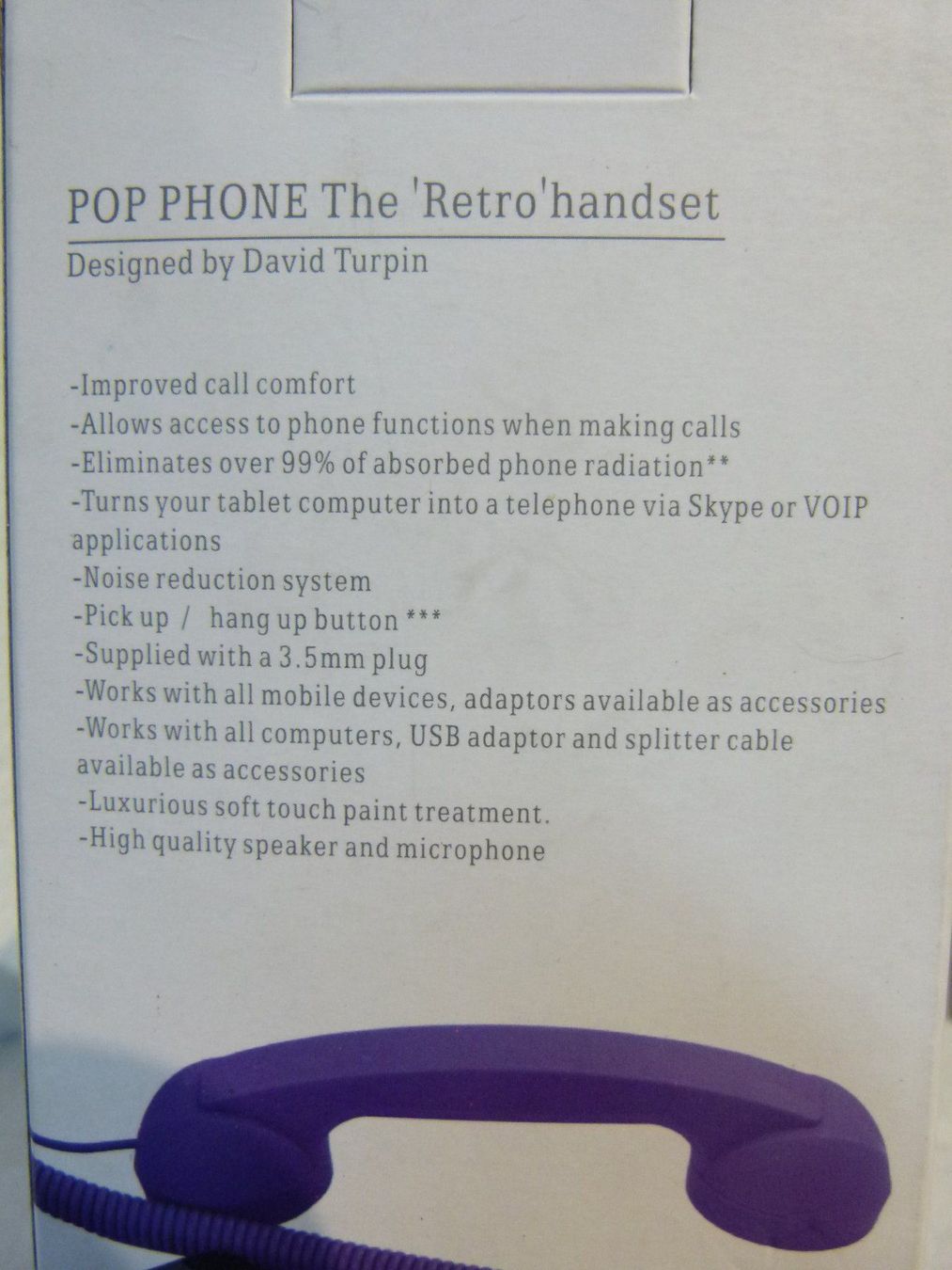 Kopfhörer: POP Phone, Retro Handset  Soft Touch – Neu und originalverpackt aus Uerkheim von Justi.y 1