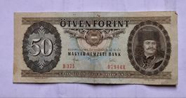 Alte Ungarische 50 Forint Banknote von 1983