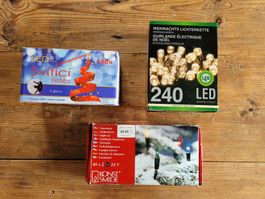 3x Lichterkette Weihnachtsbeleuchtung