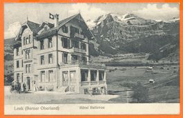 LENK / BE Hotel Bellevue mit Pferdefuhrwerk 1908