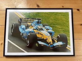Poster avec cadre Fernando Alonso