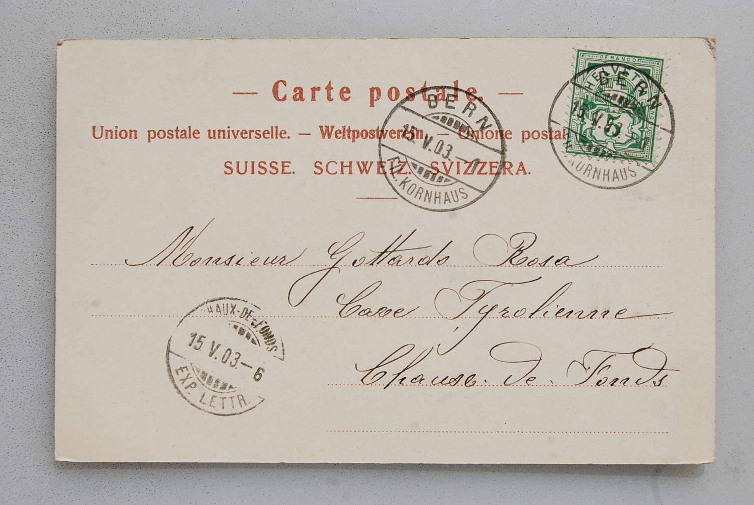Cartoline postali: AK Berner Tracht 1903 – Usato da Rüfenacht BE venduto da Toro06 1