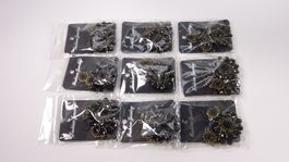 Restposten: 9 Paar schwarze Statement-Ohrringe