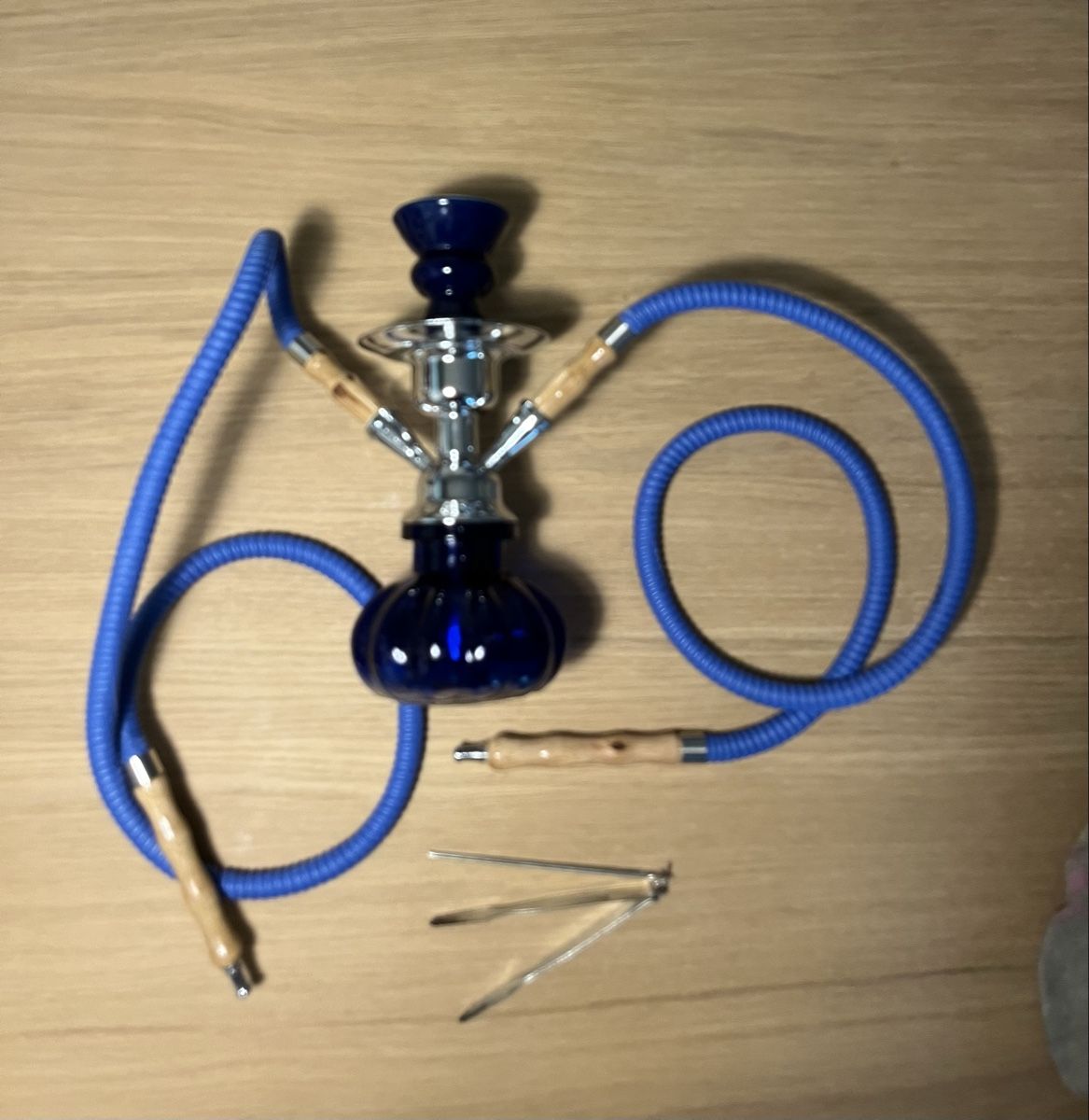 Narghilé: Shisha Wasserpfeife blau mit 2 Schläuchen – Usato da Arboldswil venduto da Sonnenelfe 2