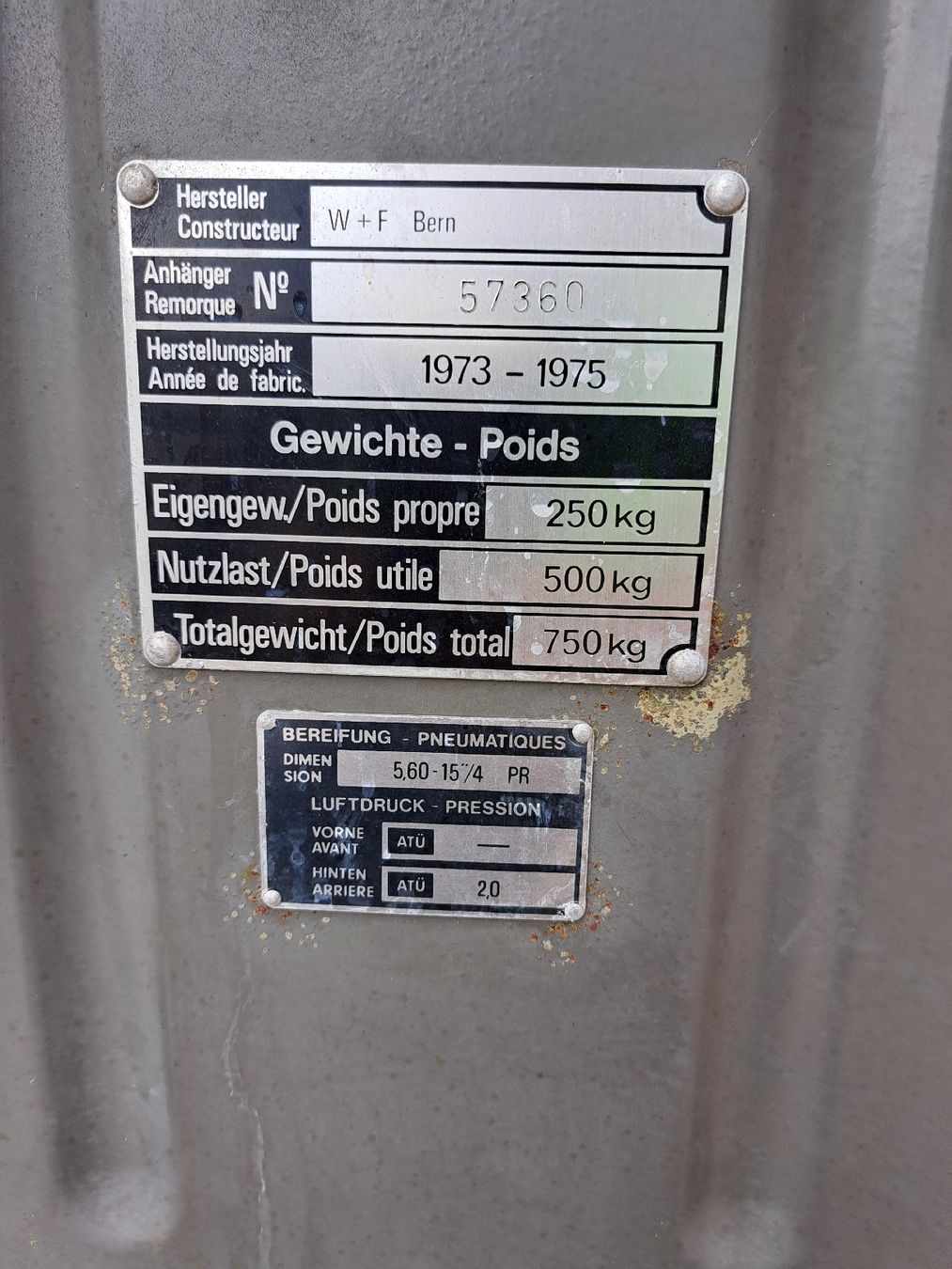 Bzs Remorques: Zivilschutz Anhänger – Défectueux à Zwillikon par tutti407 1