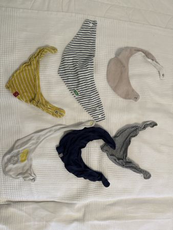 Set 6 Baby Halstücher Lätzchen gemischt guter Zustand