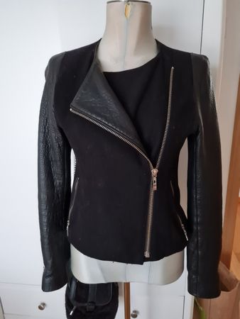 Veste cuir véritable et laine Ventcouvert T 38