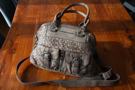 Liebeskind Berlin Leder Handtasche geflochten – Braun/Taupe