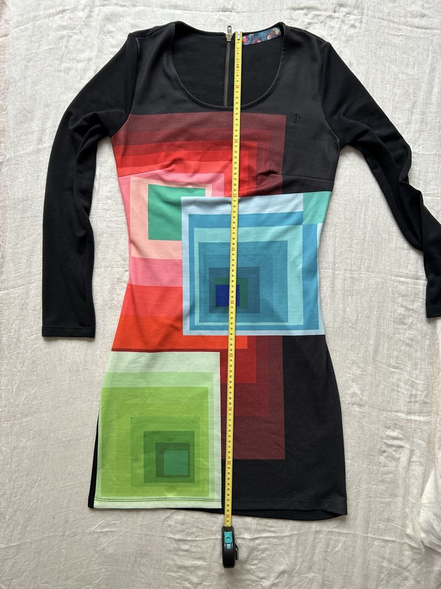 Desigual Vestiti: Desigual Dress, Size M, Black with Square Color Pattern – Usato da Genève venduto da NipponiaNippon 6