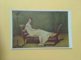 Kunstkarte antik Femme Frau auf Sofa