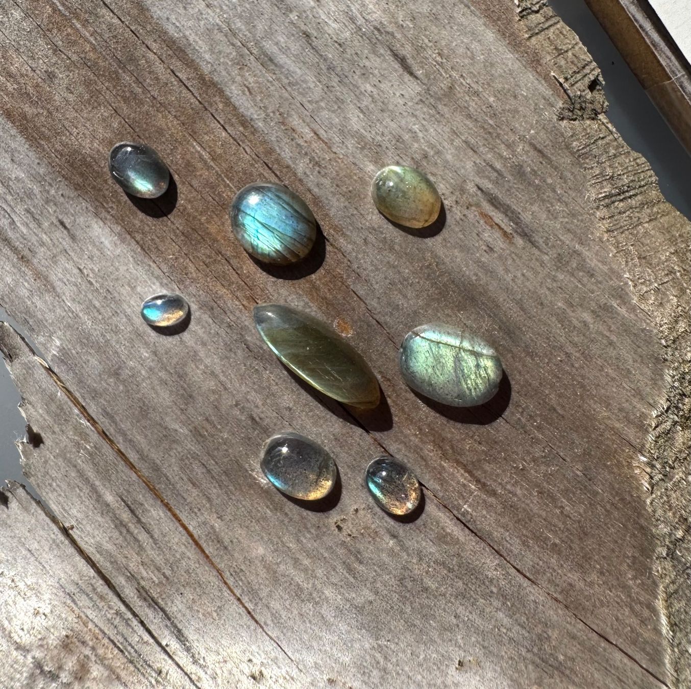 Pietre preziose: Labradorit Cabochons  ECHT!!!   top Farben/Glanz – Nuovo e nell'imballaggio originale da Leuggern venduto da gemshow 8