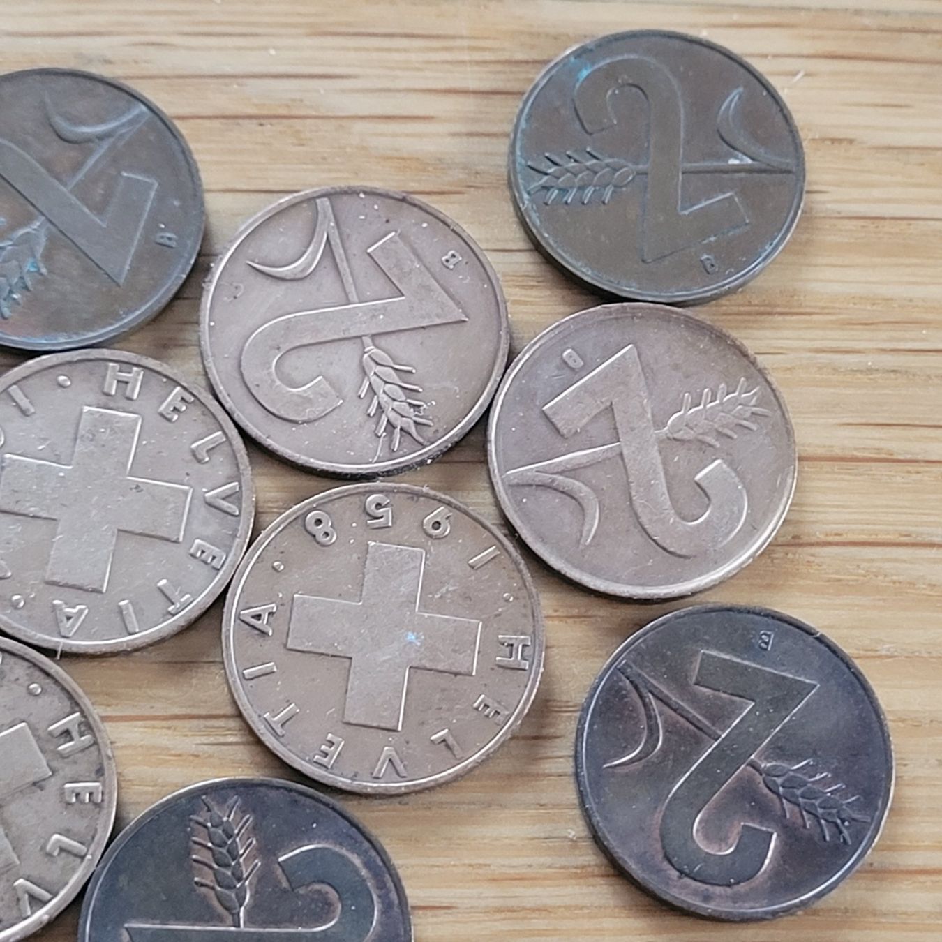 Alle Münzen: Lot De Pièces 2 Centime CH – Gebraucht aus Biel/Bienne von Destockweb 2