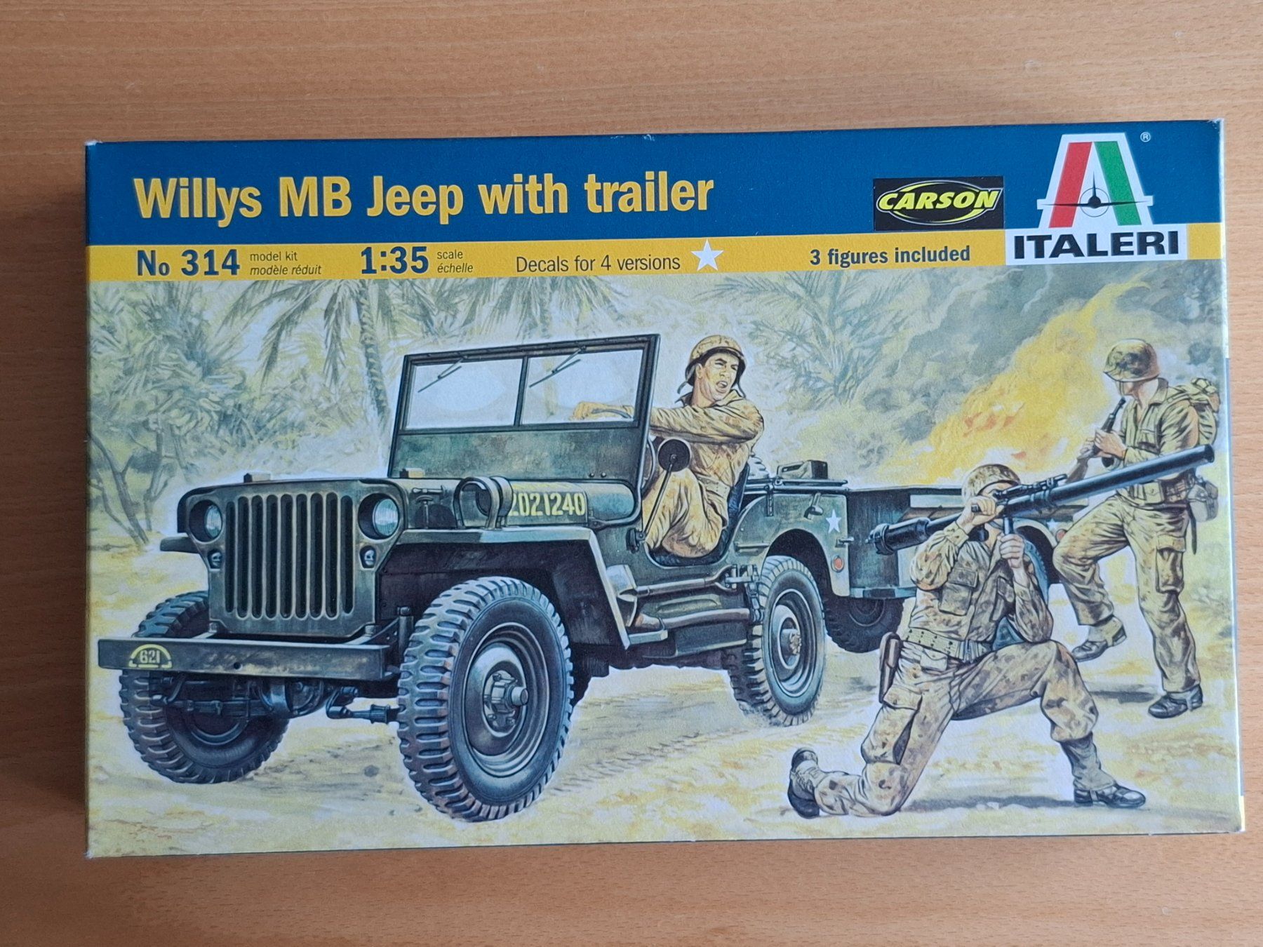 Italeri Kit di modellismo & Modellini statici: Italeri 1/35 "Willys MB Jeep with trailer" – Nuovo e nell'imballaggio originale da Diepoldsau venduto da beeteutel