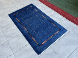 Gabbeh Baseri Orientteppich blau 1.33x0.78m