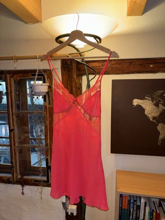Negligé pink mit Spitze Grösse S guter Zustand