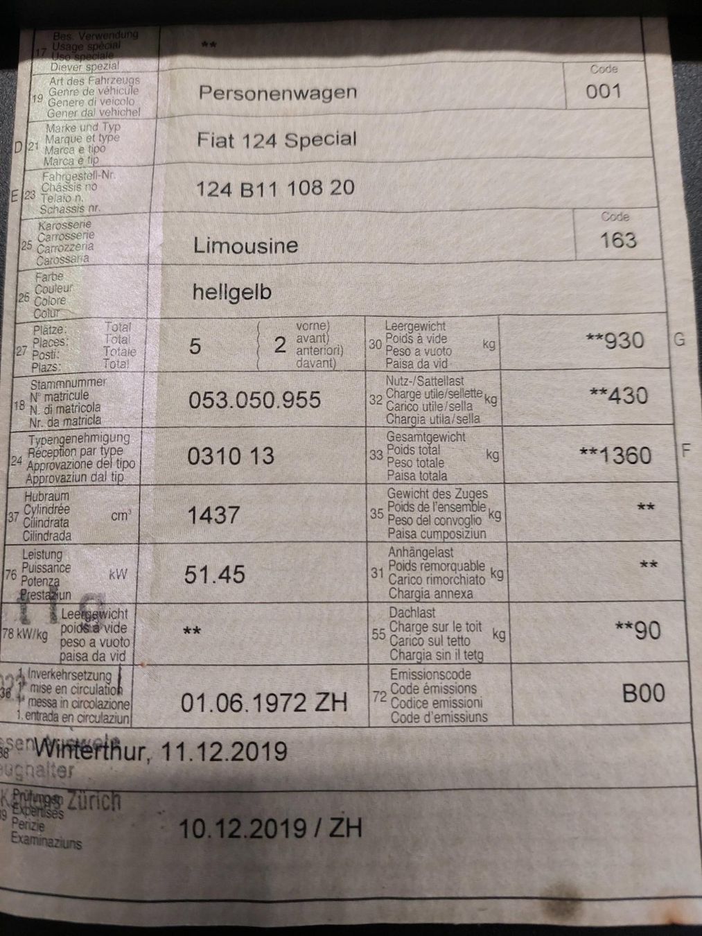 Fiat Autos: Fiat 124 – Gebraucht aus Gipf-Oberfrick von S-Kart_Racing 5