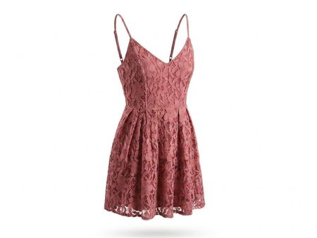 Sommerkleid rosa mit Spitze gebraucht guter Zustand