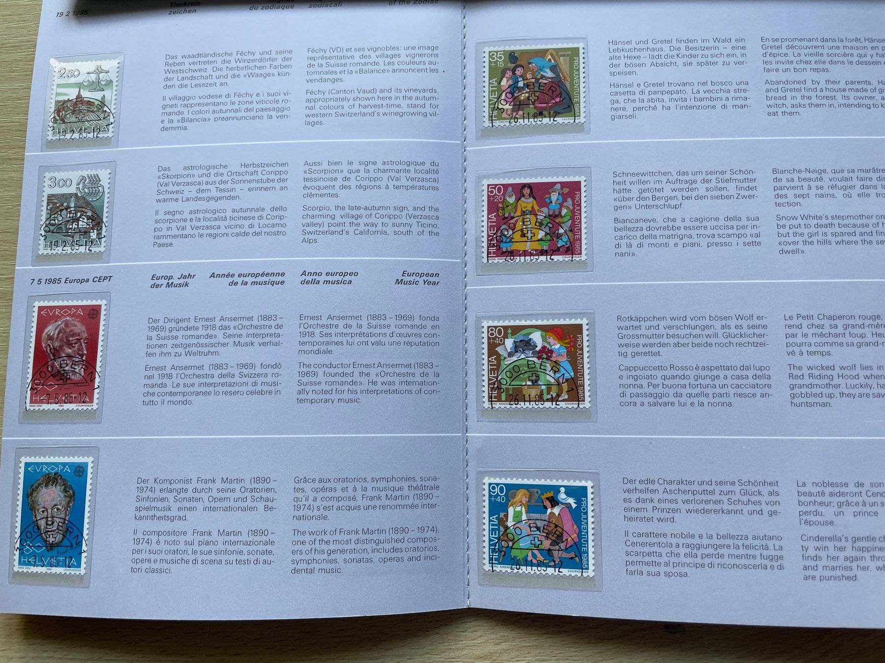 Tutti i francobolli: Carnet timb. 1985, prix poste 22.- SBK 50.- – Usato da Sonceboz-Sombeval venduto da Comment2 2