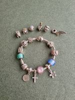 Pandora Armband inkl. 18  Charms, 2-Tone Charms mit 14k Gold
